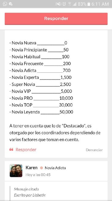  Donde puedo ver los rangos de novias? - 1