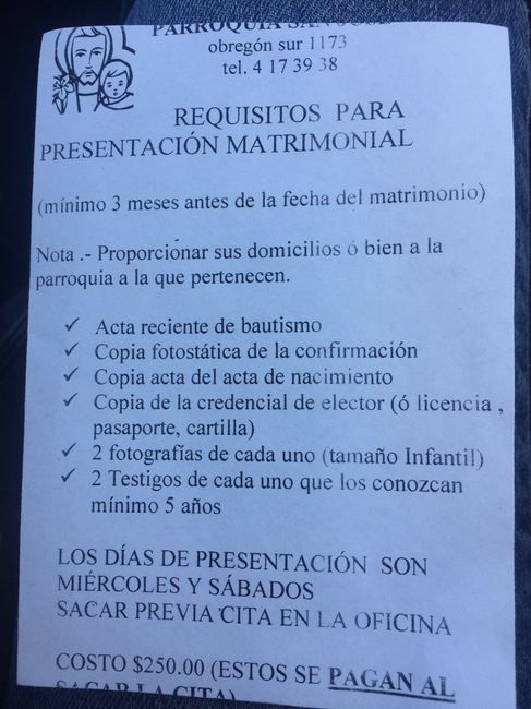 Requisitos iglesia☺ avances - 1