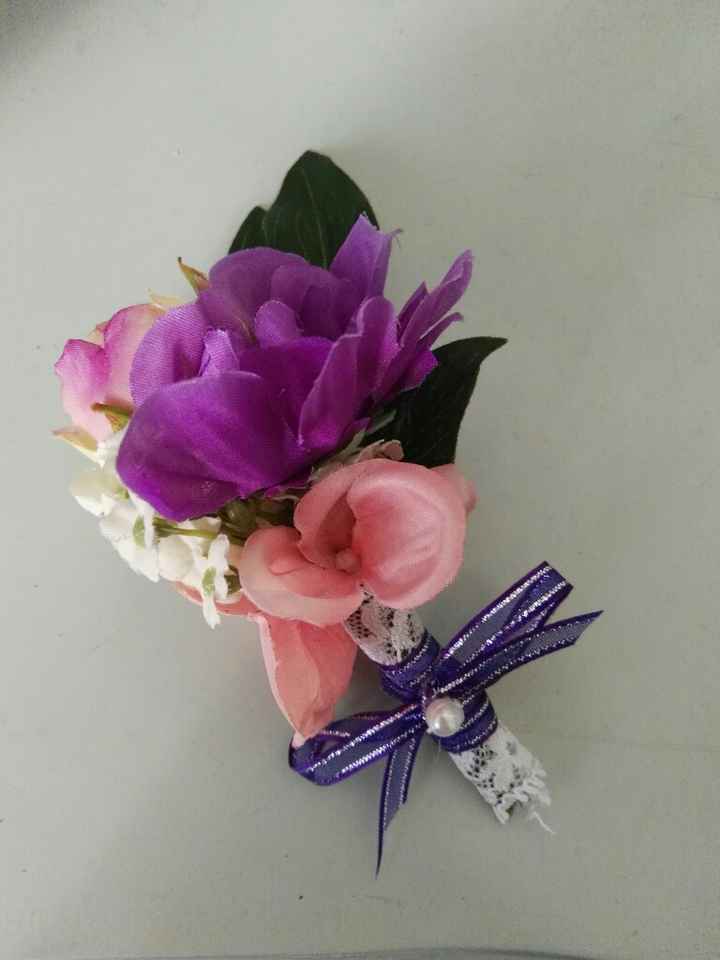 Bouttonier, tocado, ligas y ramo diy - 1