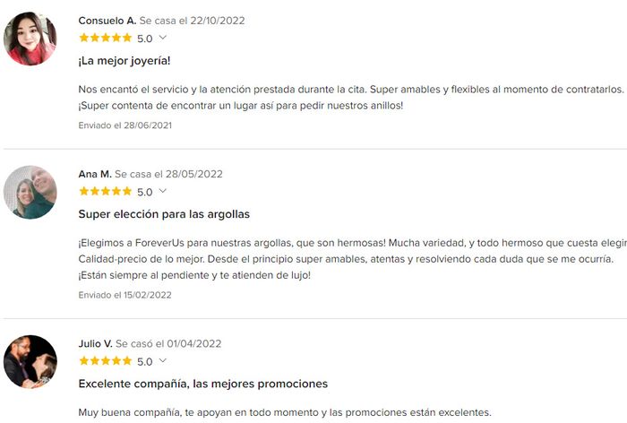 Anillo de compromiso de forever us 2