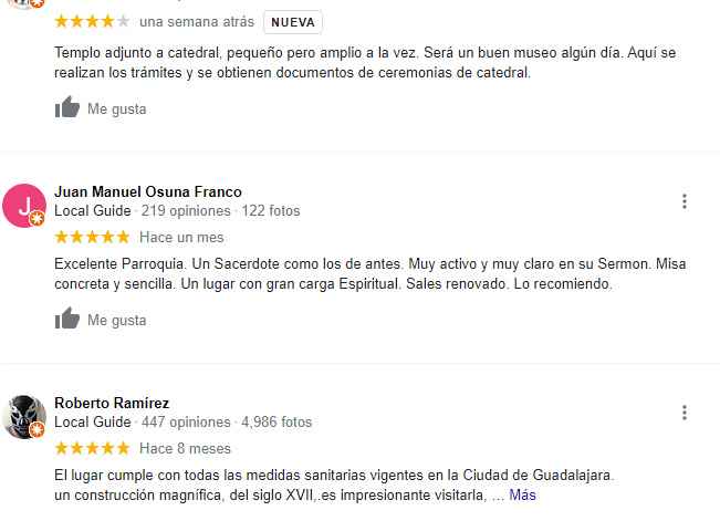 Recomendación de la Parroquia El Sagrario Metropolitano - 1