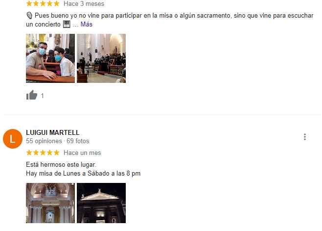 Recomendación de la Parroquia El Sagrario Metropolitano - 2