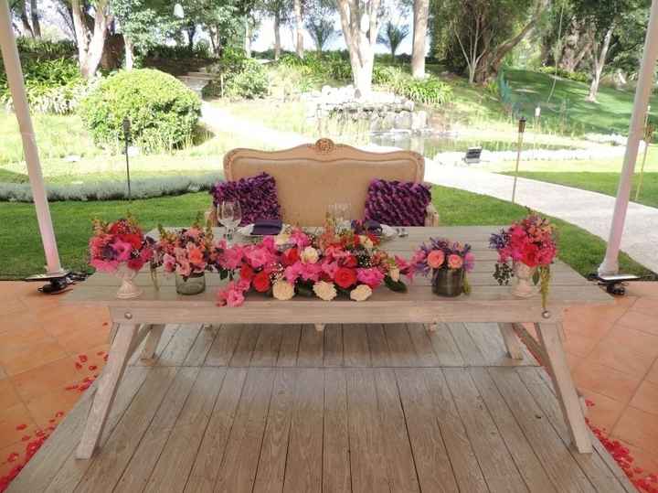 LA MESA DE LOS NOVIOS