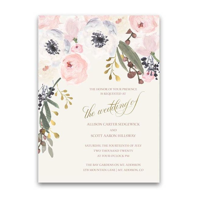 ¡Alerta! Tendencia en invitaciones: Flores y más flores 2