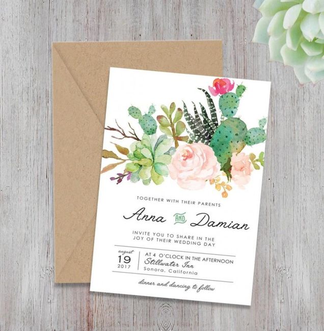 ¡Alerta! Tendencia en invitaciones: Flores y más flores 3