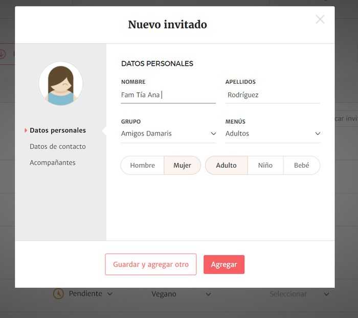 Cómo agregó invitados x Familias 1