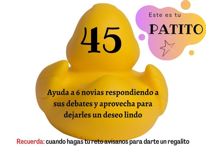 Feria de bodas: Elige tu patito 🐥🐤 2