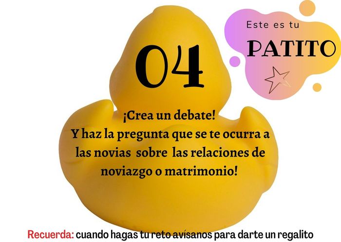 Feria de bodas: Elige tu patito 🐥🐤 1