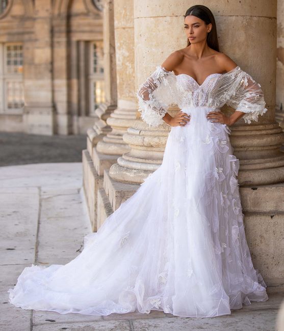 Escote de hombros caídos.. ¡La súper tendencia en vestidos de novia! 8