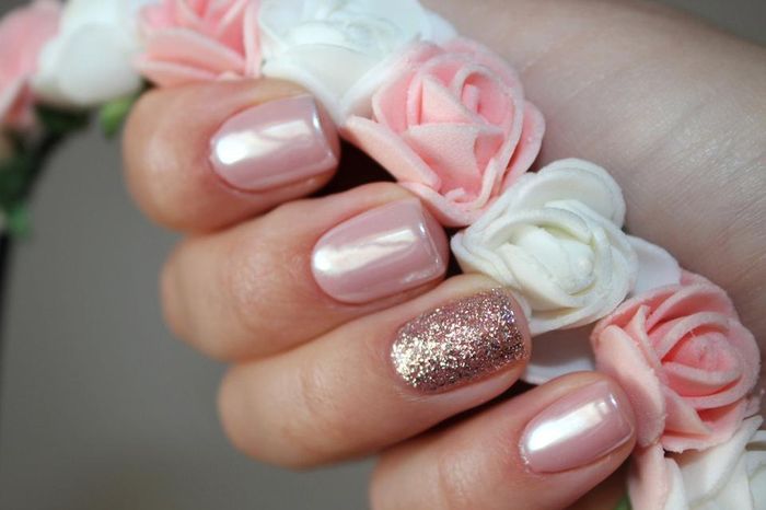 Uñas rosas para novias, ¿cuál te gusta más? 3