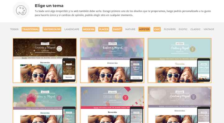 web de bodas