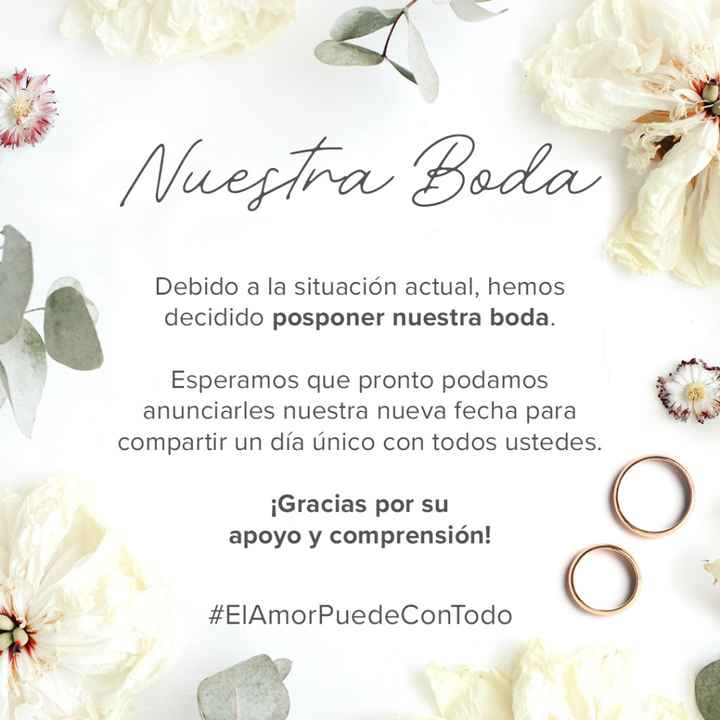 ¿Cambio de fecha? Te regalamos unas invitaciones para decirlo a tus invitados 💕 - 1