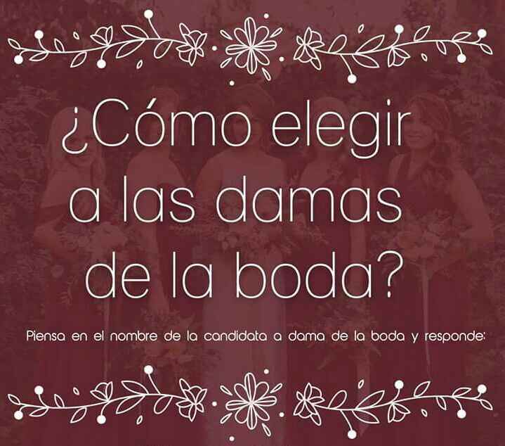¿cómo elegir a las damas? - 1