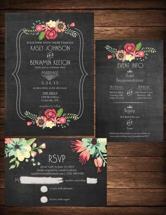 Opción de Invitaciones - negro