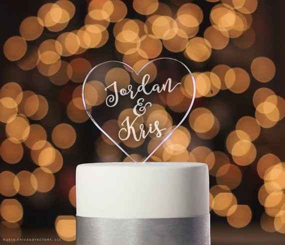 Acrilic custom cake topper