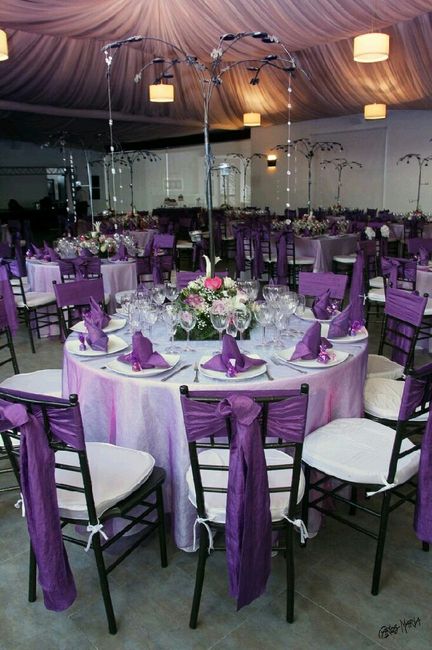 Que opinan del color morado en la combinacion de la boda? - 1