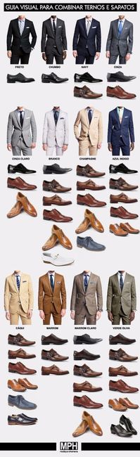 Mezcla de trajes con zapatos.