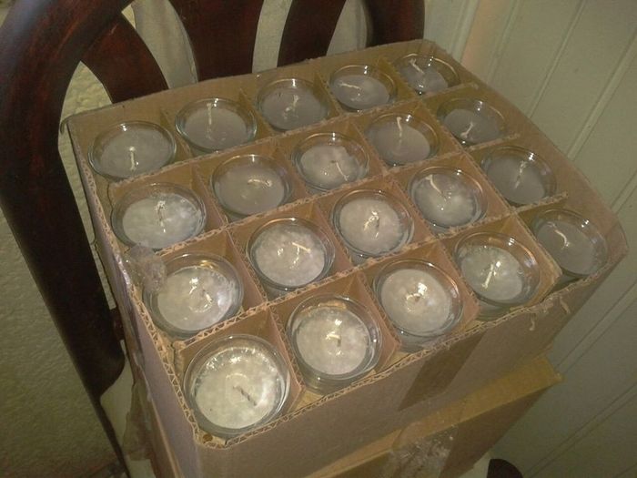 Mis vasos para las velas