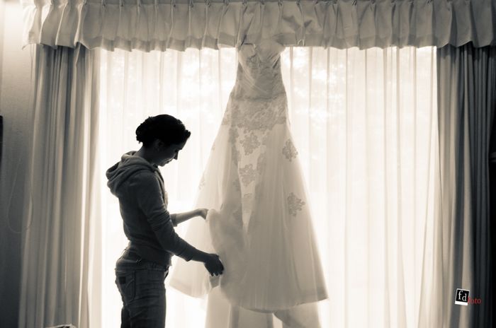 preparativos y el vestido