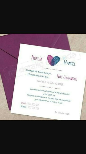 Nuestras invitaciones por fin!! - 1