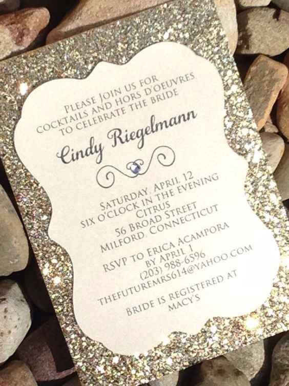 invitación glitter