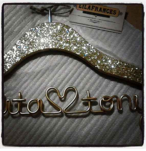 gancho para vestido glitter
