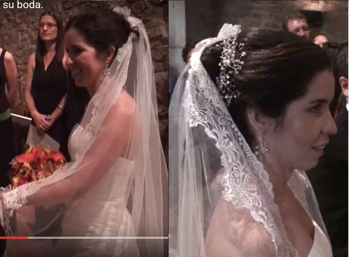 mantilla con cabello recogido