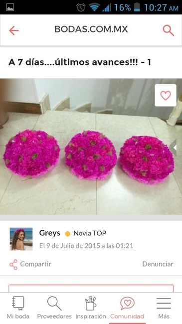 Ayuda con centros de mesa en tonos rosa mexicano ? - 2