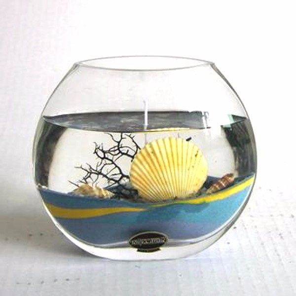 centro de mesa con parafina en gel