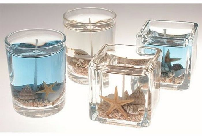 centro de mesa con parafina en gel