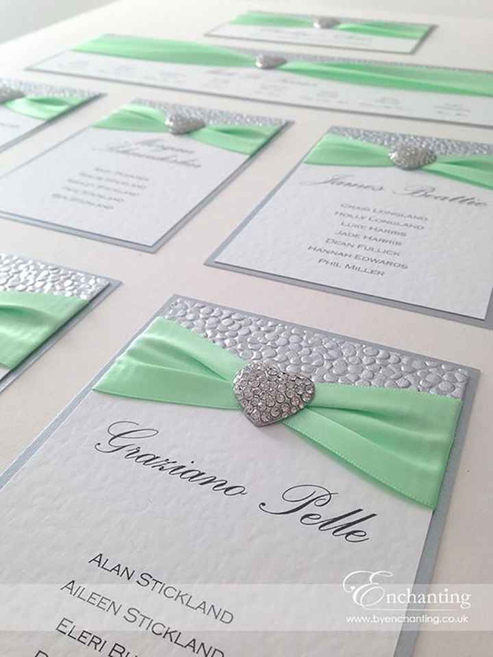 Invitaciones en verde y plata 📍💚 - 6