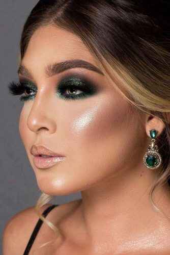 Maquillaje para novias en tonalidades verdes💚 - 3