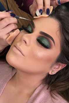 Maquillaje para novias en tonalidades verdes💚 - 4