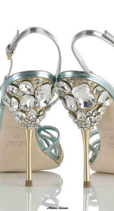 Zapatillas de la novia en color verde 💚 - 5