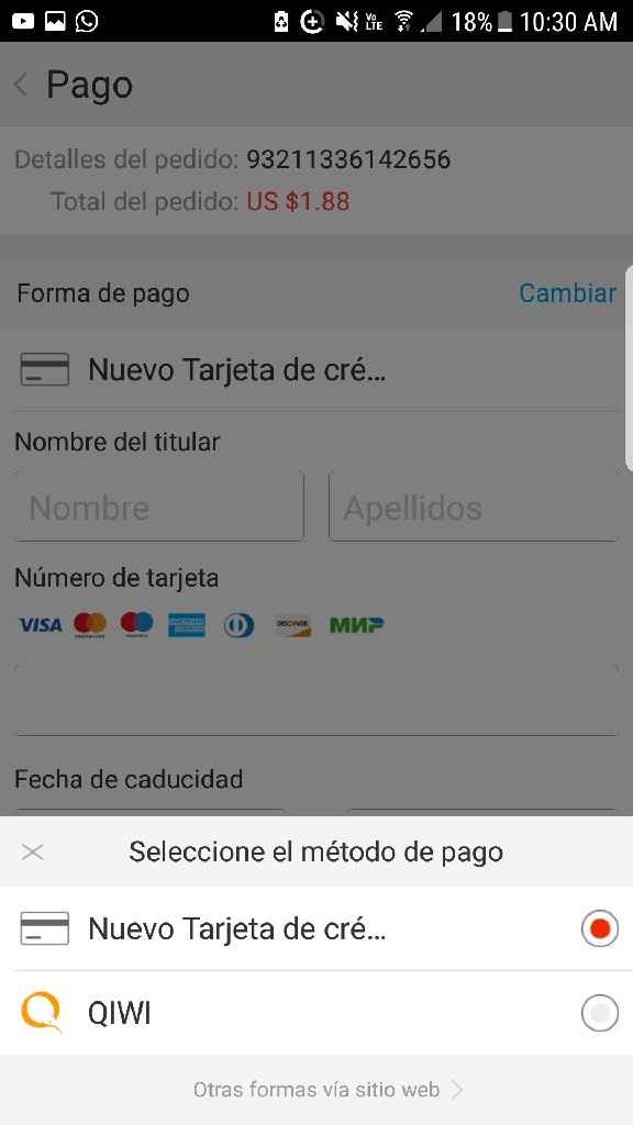 Formas d pago en Aliexpress - 1