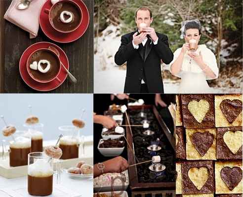 Barra de chocolate caliente y café