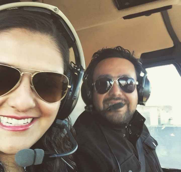 En pleno vuelo yo muy emocionada