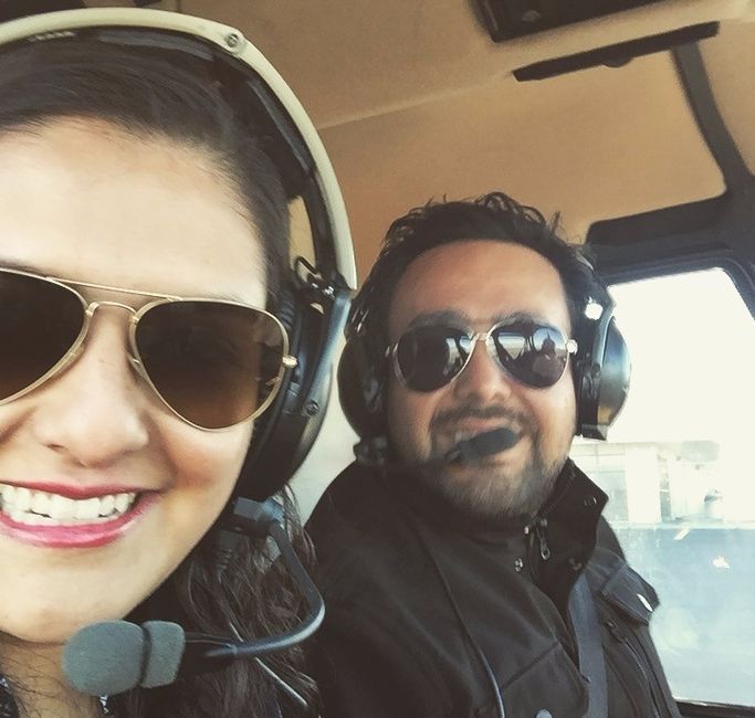 En pleno vuelo yo muy emocionada