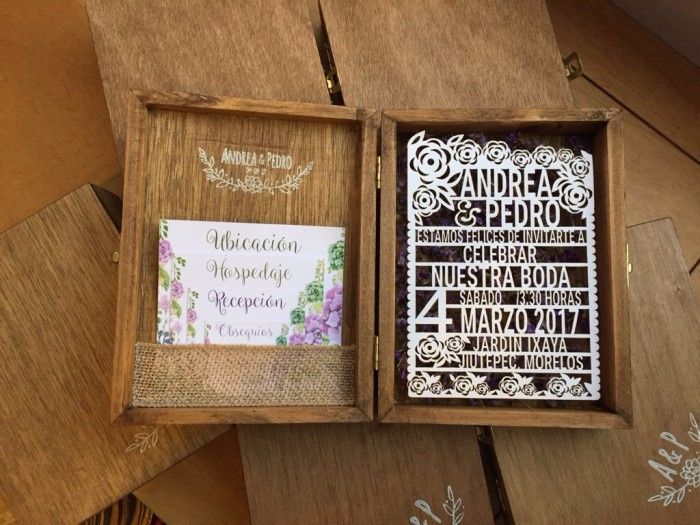 invitaciones caja