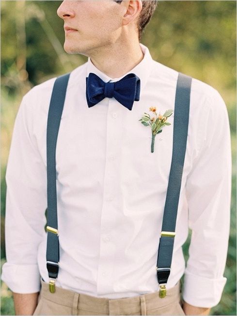 Suspenders and bow tie