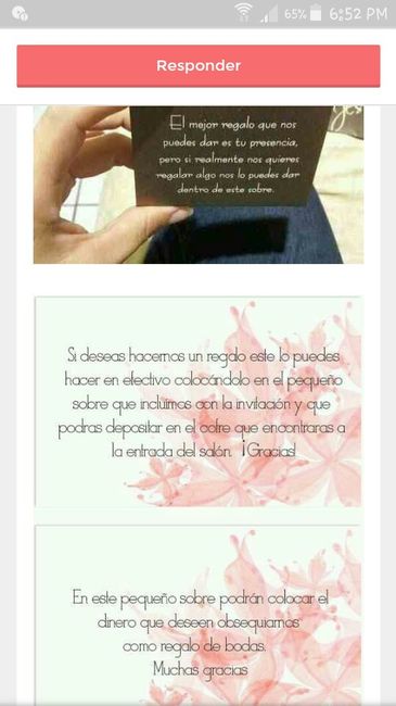 Frases para pedir regalo (efectivo o especie) - 1