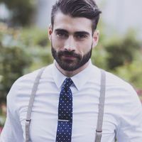 Suspenders and tie