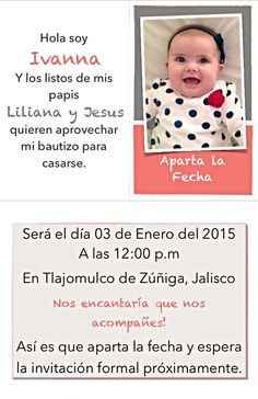 boda bautizo y presentacion