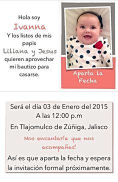 boda bautizo y presentacion