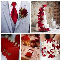 Boda blanco y rojo