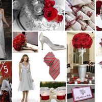 Boda blanco, rojo y plata