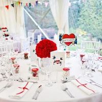 Boda blanco y rojo