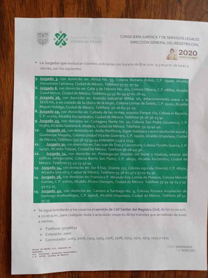 Registro Civil abierto en cdmx - 1