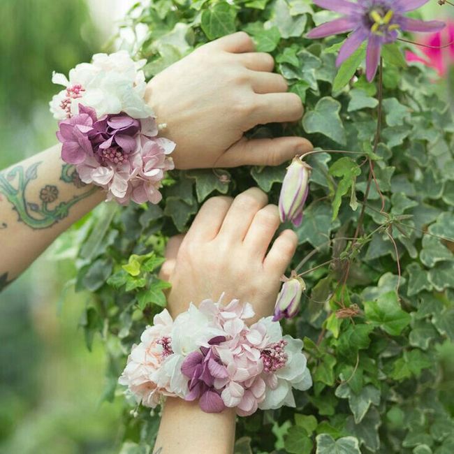 Corsage o pulseras rosa para damas ! - 1