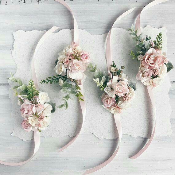 Corsage o pulseras rosa para damas ! - 6